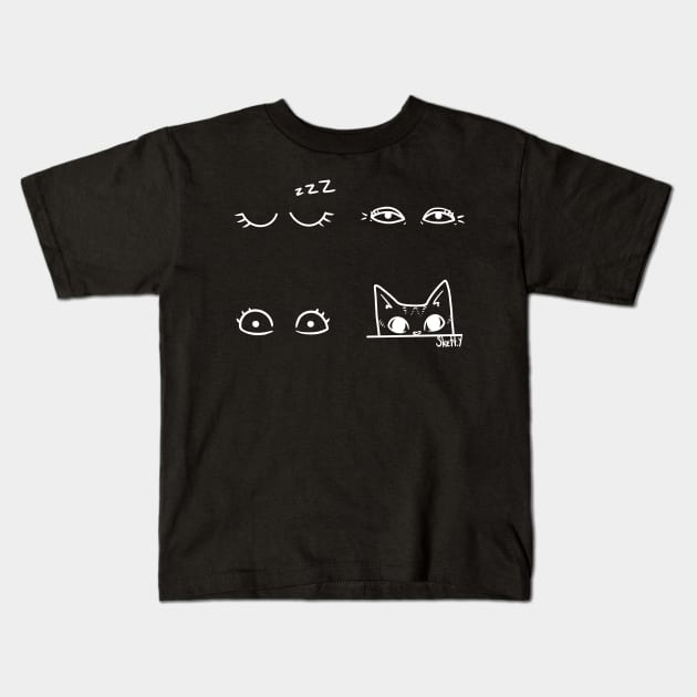 Waking Up With Cats 2 Kids T-Shirt by jastinamor